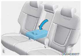 The armrest is located in the center of