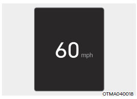 Digital speedometer display shows the