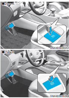 Releasing the parking brake