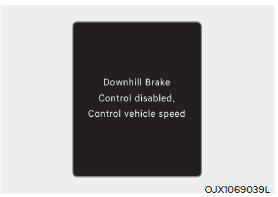 When Downhill Brake Control is not