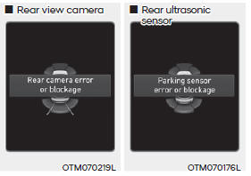 The 'Rear camera error or blockage'