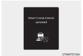 Smart Cruise Control will be temporarily