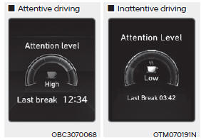 The driver can monitor his/her driving