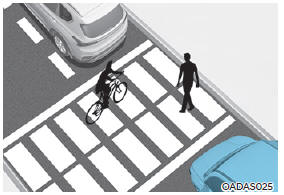 If there is a pedestrian(s) or bicycle(s)