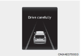 'Drive carefully' warning message will