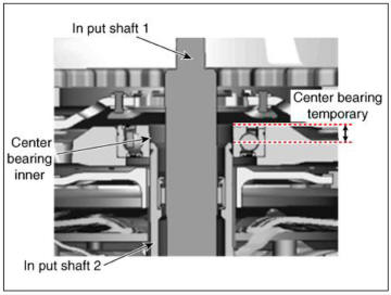 Install the SST (No.:09430-2A240) on the support bearing within the dual