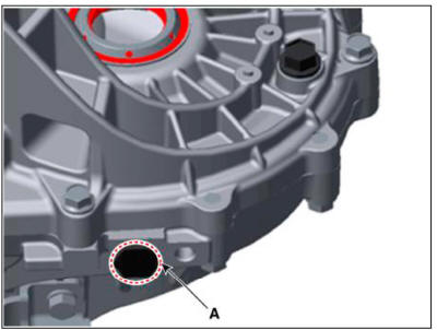 The existing gasket (A) must be replaced with a new one. (Do