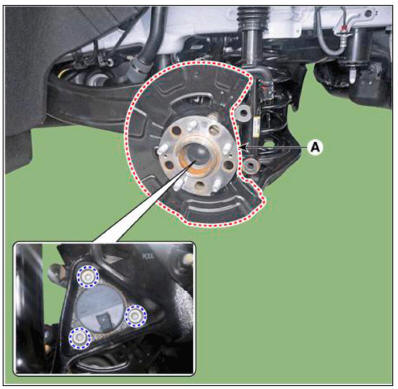 Rear wheel speed sensor- Removal- 4WD