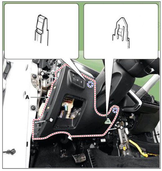 Crash pad lower panel